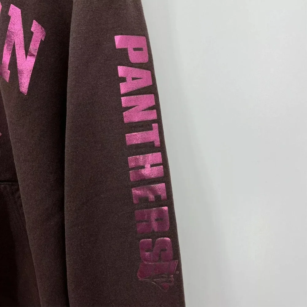 Champion Northern Iowa Panthers Hoodie Brown Pink Metallic Mens Large